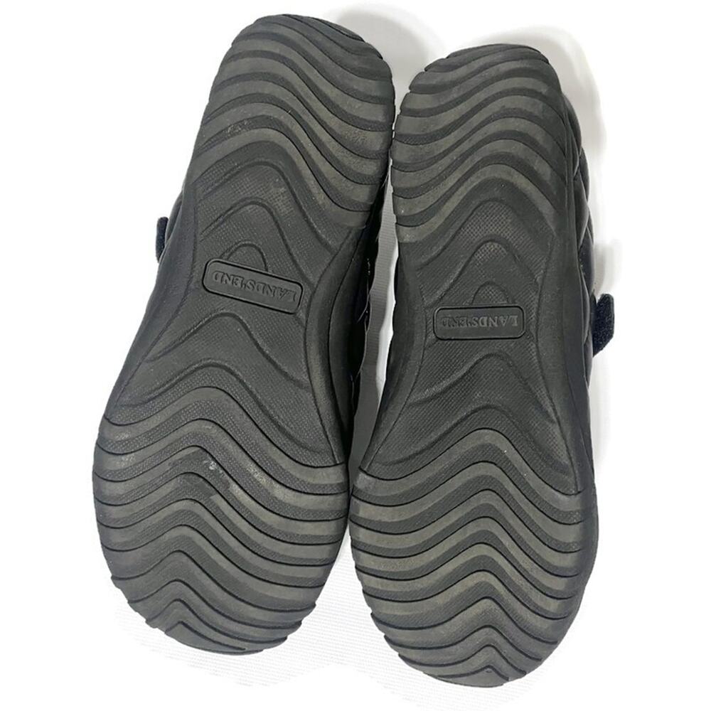 Lands' End Women's Mary Jane Shoes Size 6 Black Leather Quilted Strap Buckle - Picture 8 of 8